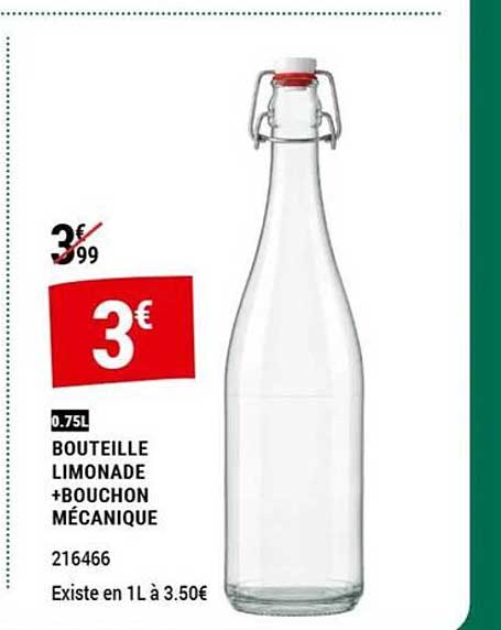 BOUTEILLE LIMONADE + BOUCHON MÉCANIQUE
