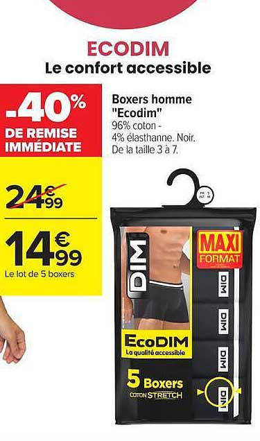 Boxers homme "Ecodim"