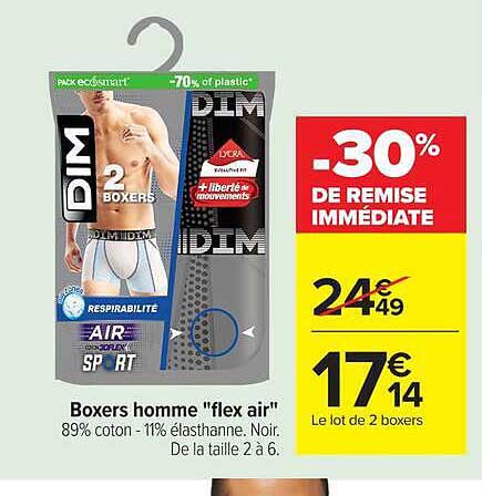 Boxers homme "flex air"