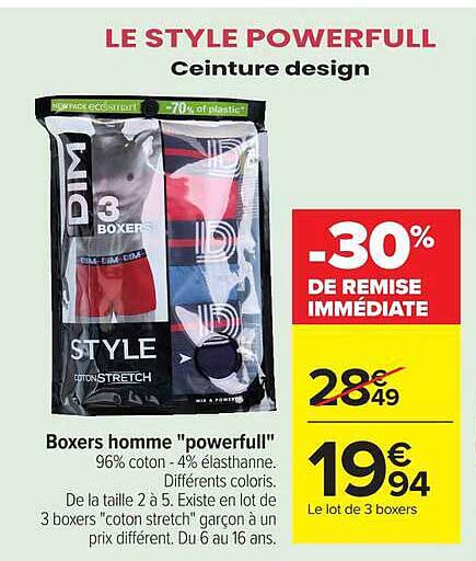 Boxers homme "powerfull"