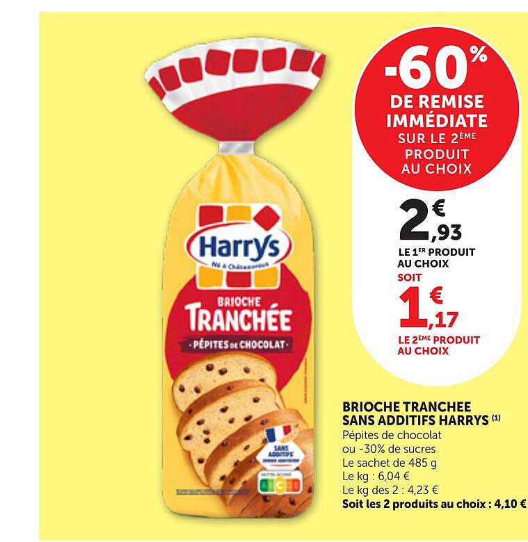 BRIOCHE TRANCHEE SANS ADDITIFS HARRYS