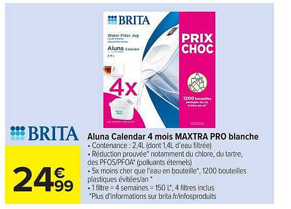 Brita Aluna Calendar 4 mois MAXTRA PRO blanche