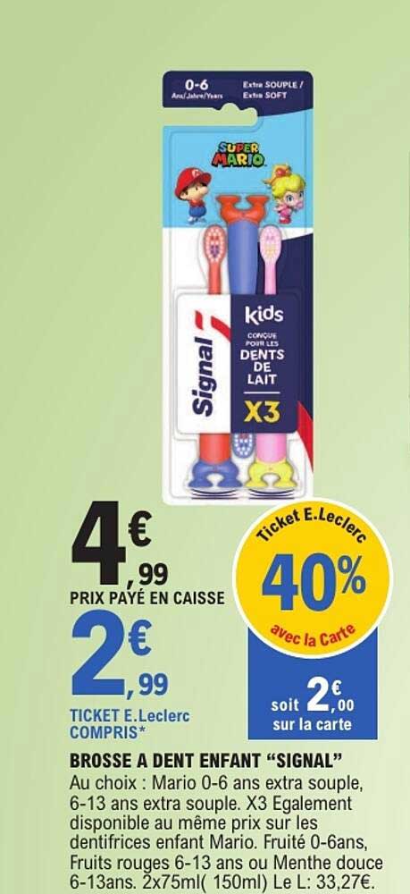 BROSSE A DENT ENFANT “SIGNAL”