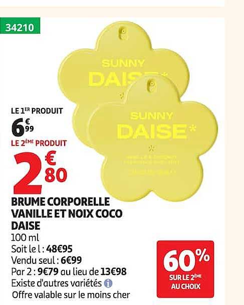 BRUME CORPORELLE VANILLE ET NOIX COCO DAISE
