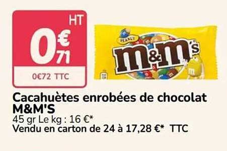 Cacahuètes enrobées de chocolat M&M'S