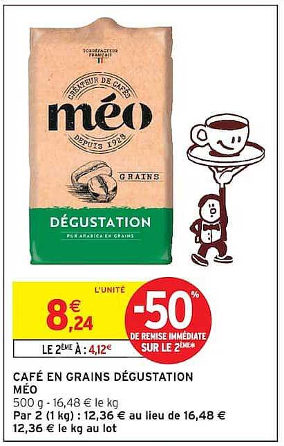 CAFÉ EN GRAINS DÉGUSTATION MÉO