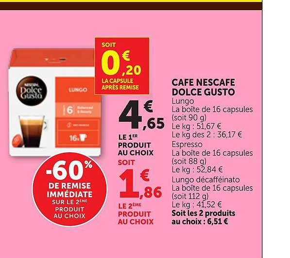 CAFÉ NESCAFÉ DOLCE GUSTO