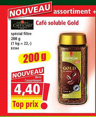 Café soluble Gold