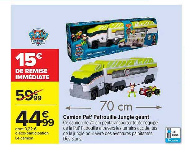 Camion Pat' Patrouille Jungle géant