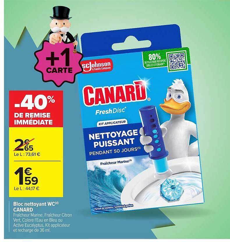 CANARD Fresh Disc Kit applicateur Nettoyage puissant pendant 50 jours