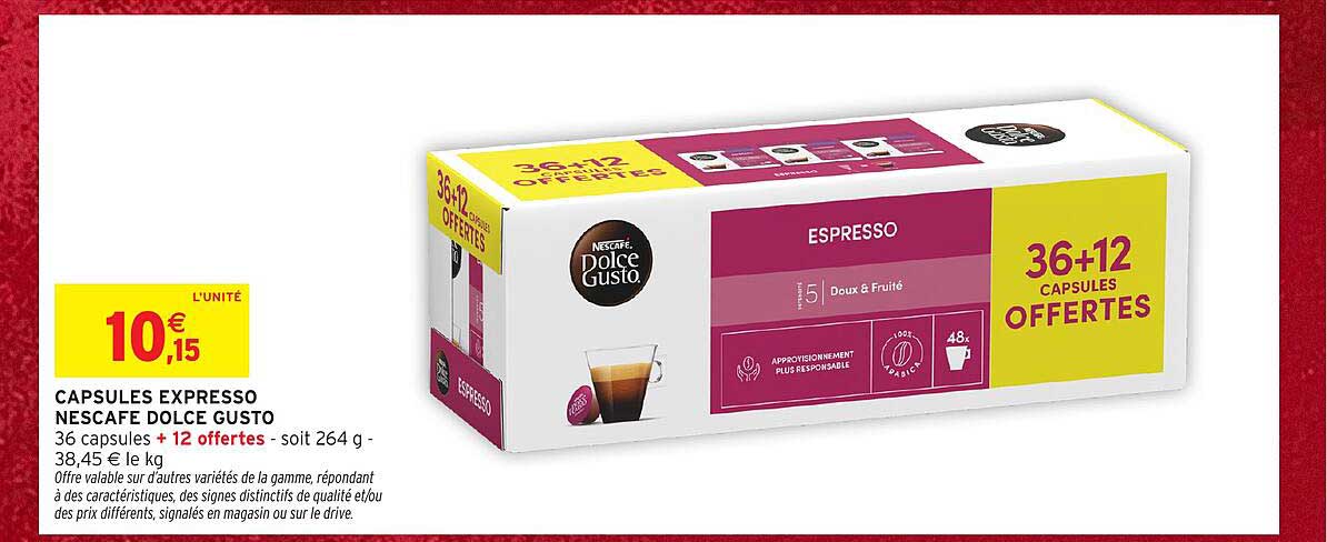 CAPSULES EXPRESSO NESCAFE DOLCE GUSTO