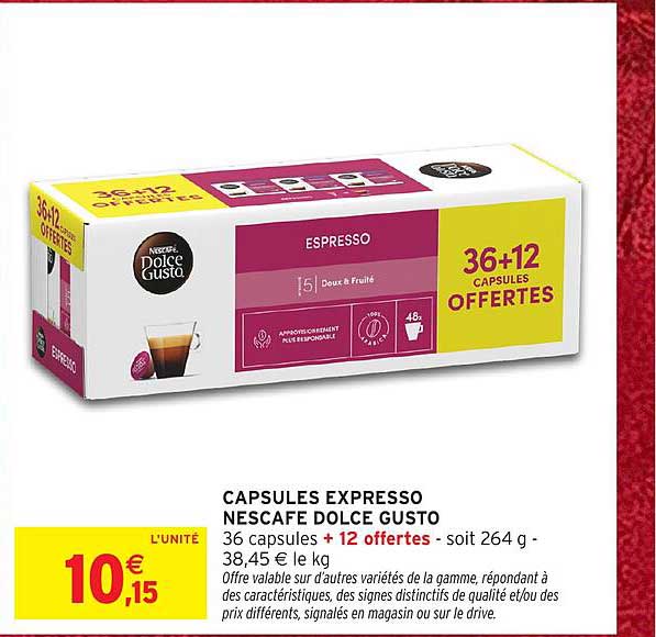 CAPSULES EXPRESSO NESCAFE DOLCE GUSTO