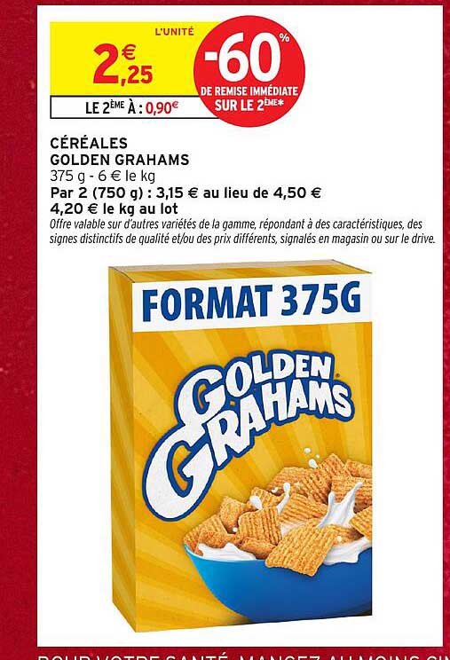 CÉRÉALES GOLDEN GRAHAMS
