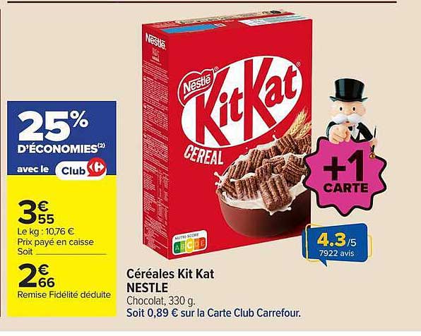 Céréales Kit Kat NESTLE