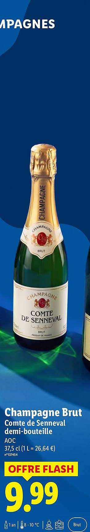 Champagne Brut Comte de Senneval demi-bouteille