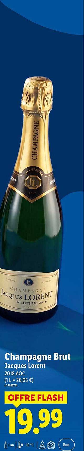 Champagne Brut Jacques Lorent 2018 AOC