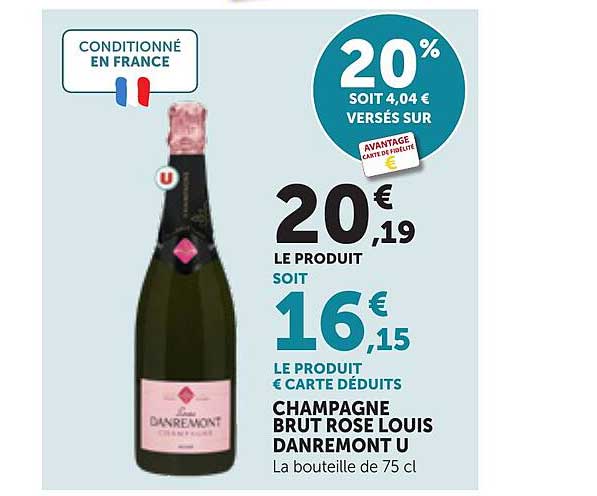 CHAMPAGNE BRUT ROSE LOUIS DANREMONT U