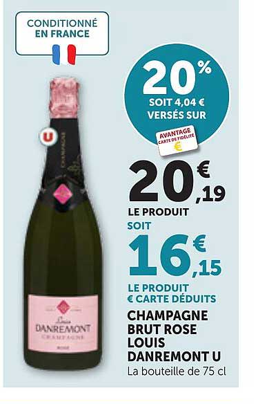 CHAMPAGNE BRUT ROSE LOUIS DANTREMONT U