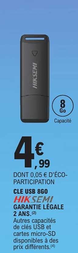 CLE USB 8GO HIKSEMI
