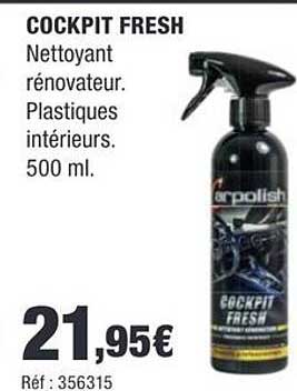 COCKPIT FRESH Nettoyant rénovateur. Plastiques intérieurs. 500 ml.