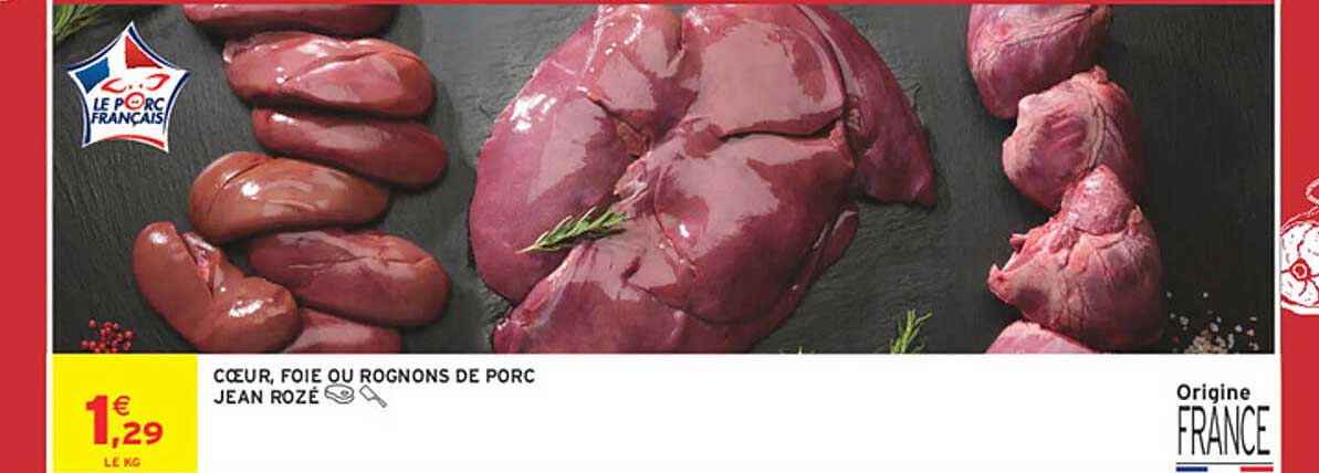 CŒUR, FOIE OU ROGNONS DE PORC JEAN ROZÉ