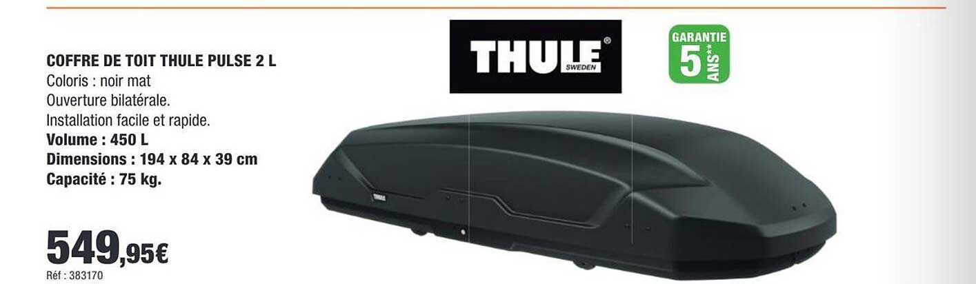 COFFRE DE TOIT THULE PULSE 2 L