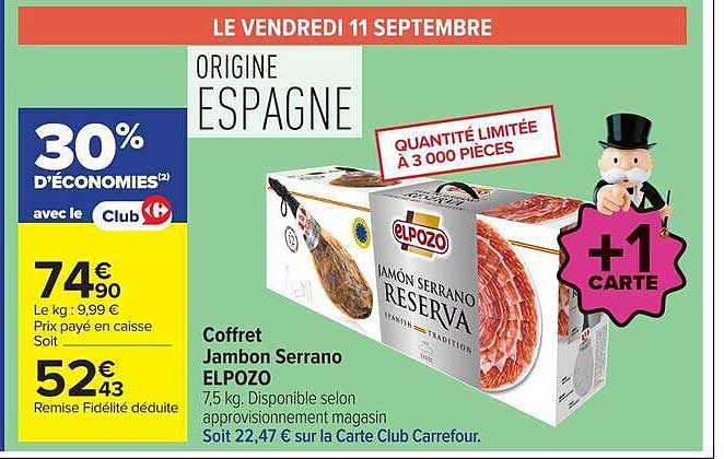 Coffret Jambon Serrano ELPOZO