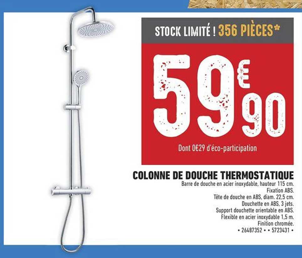 COLONNE DE DOUCHE THERMOSTATIQUE