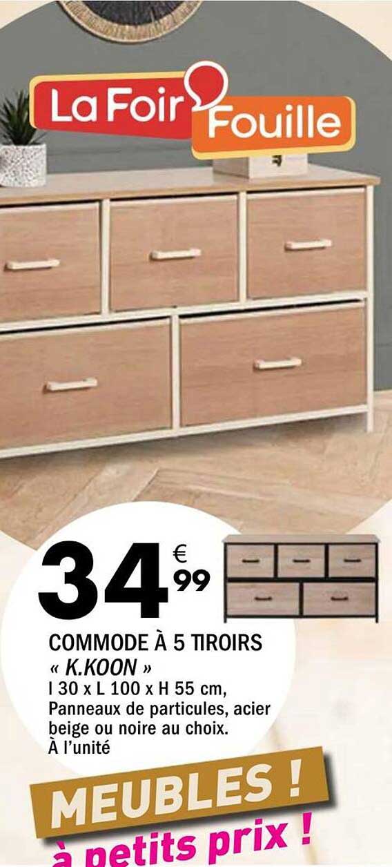COMMODE À 5 TIROIRS « K.KOON »