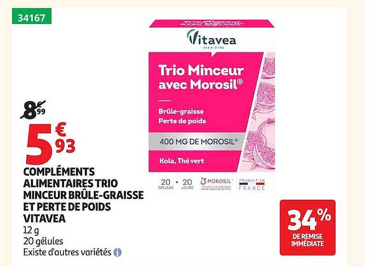 COMPLÉMENTS ALIMENTAIRES TRIO MINCEUR BRÛLE-GRAISSE ET PERTE DE POIDS VITAVEA