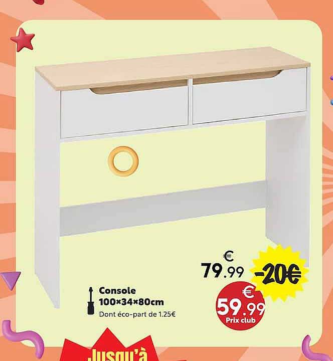 Console 100×34×80cm