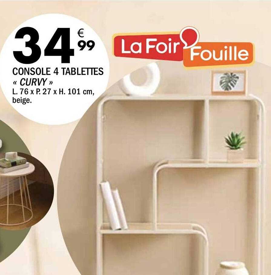 CONSOLE 4 TABLETTES « CURVY »