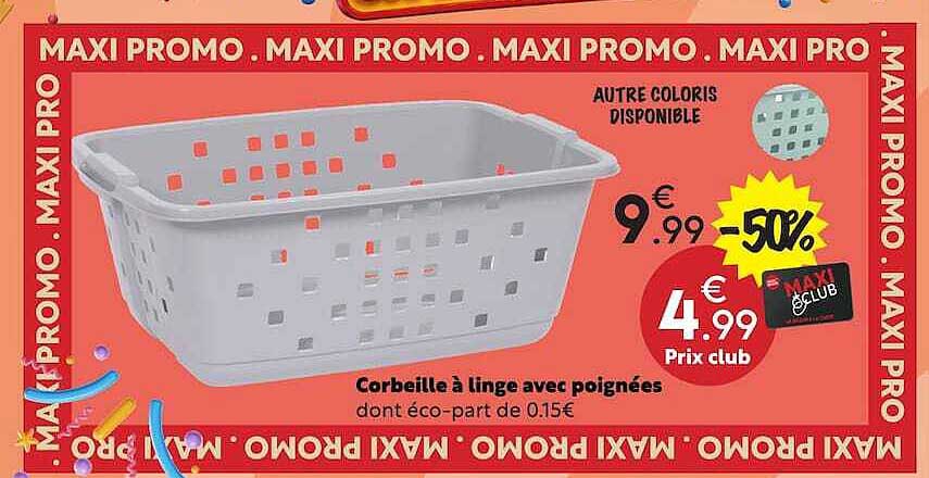 Corbeille à linge avec poignées