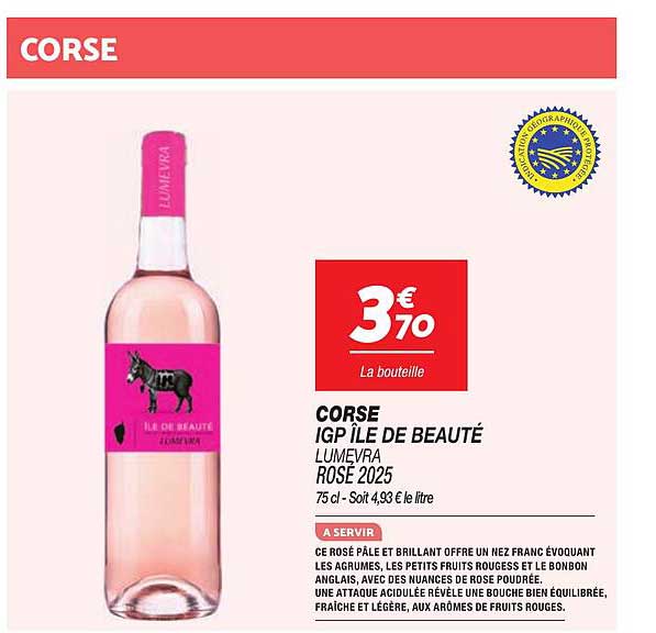 CORSE IGP ÎLE DE BEAUTÉ LUMEVA ROSÉ 2025