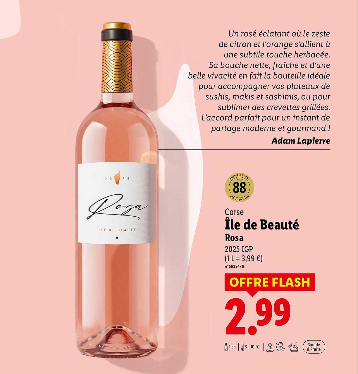 Corse Île de Beauté Rosa 2025 IGP