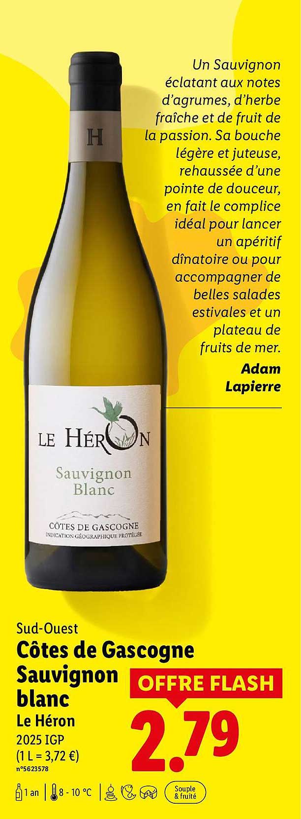 Côtes de Gascogne Sauvignon blanc