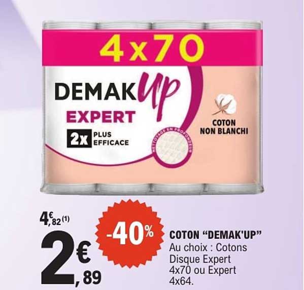COTON “DEMAK’UP” Au choix : Cotons Disque Expert 4x70 ou Expert 4x64.