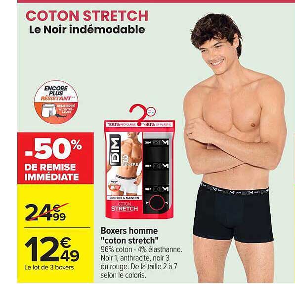 COTON STRETCH Le Noir indémodable