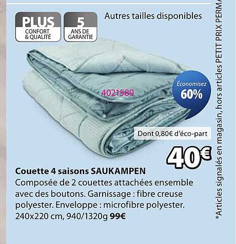 Couette 4 saisons SAUKAMPEN