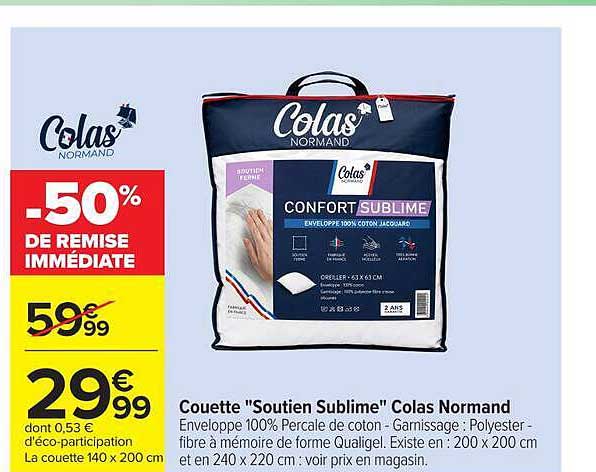 Couette "Soutien Sublime" Colas Normand