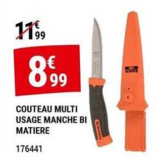 COUTEAU MULTI USAGE MANCHE BI MATIERE