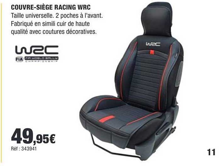 COUVRE-SIÈGE RACING WRC