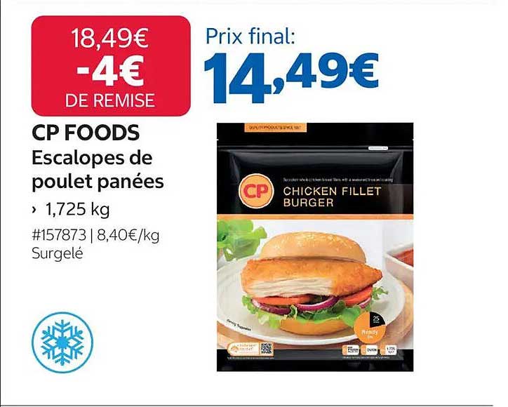 CP FOODS Escalopes de poulet panées