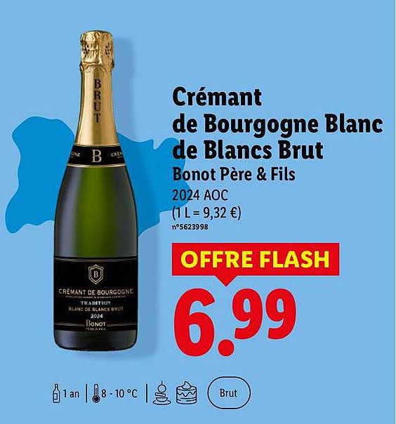 Crémant de Bourgogne Blanc de Blancs Brut Bonot Père & Fils