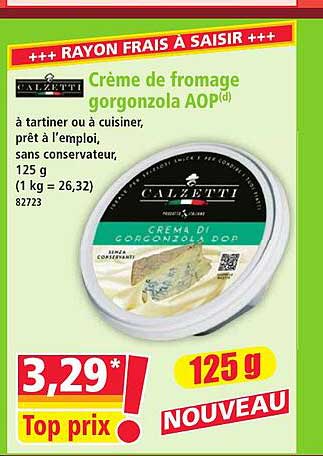 Crème de fromage gorgonzola AOP