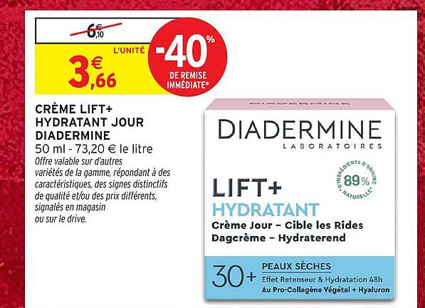 CRÈME LIFT+ HYDRATANT JOUR DIADERMINE
