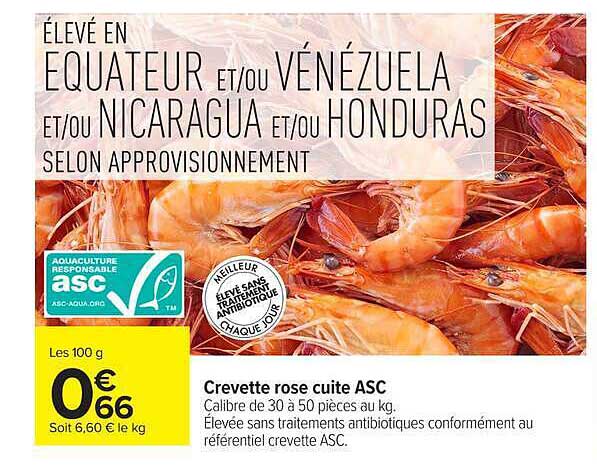 Crevette rose cuite ASC