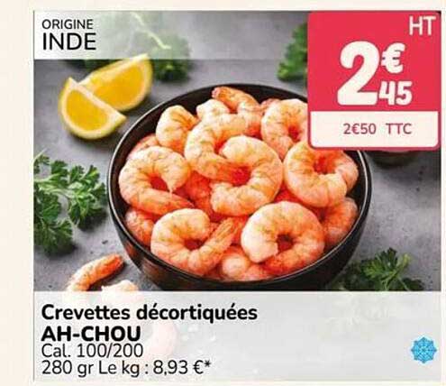 Crevettes décortiquées AH-CHOU
