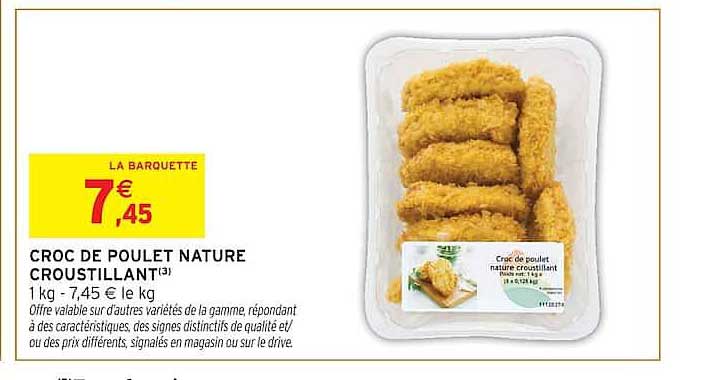 CROC DE POULET NATURE CROUSTILLANT