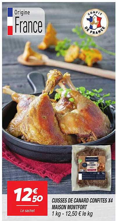 CUISSES DE CANARD CONFITES X4 MAISON MONTFORT